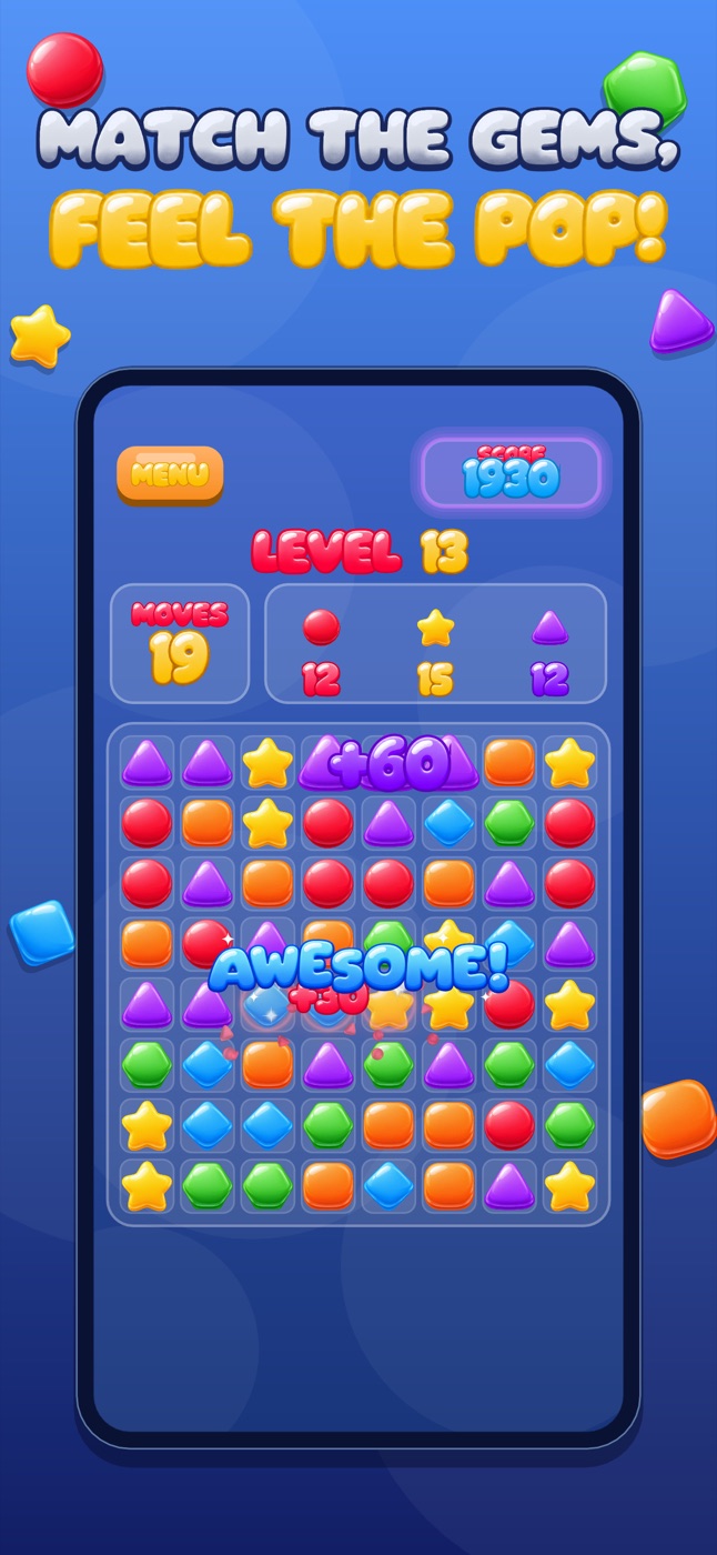 Match the gems, feel the pop